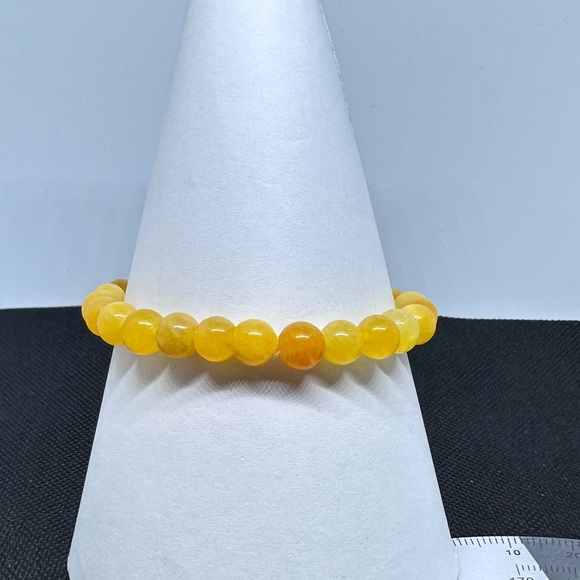 Honey Jade bracelet handmade classic style - Picture 4 of 9